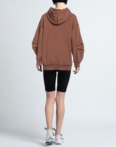 Des_phemmes Woman Sweatshirt Chocolate brown Size 2 Cotton