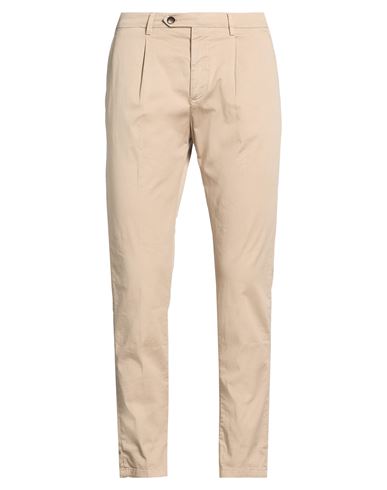Man Pants Beige Size 40 Cotton, Elastane
