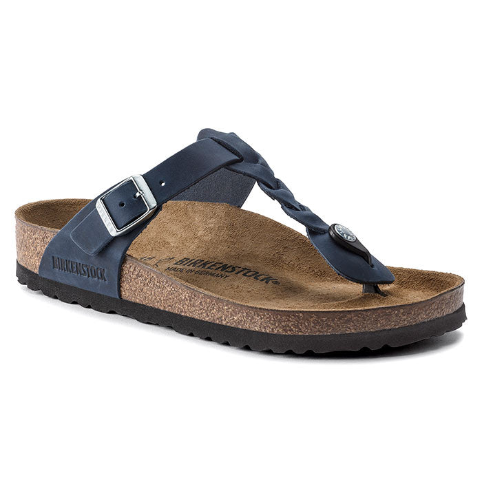 Gizeh Braided Oiled Leather Navy