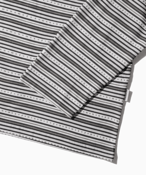 Gray Star Logo Stripe Full Print Long Sleeve