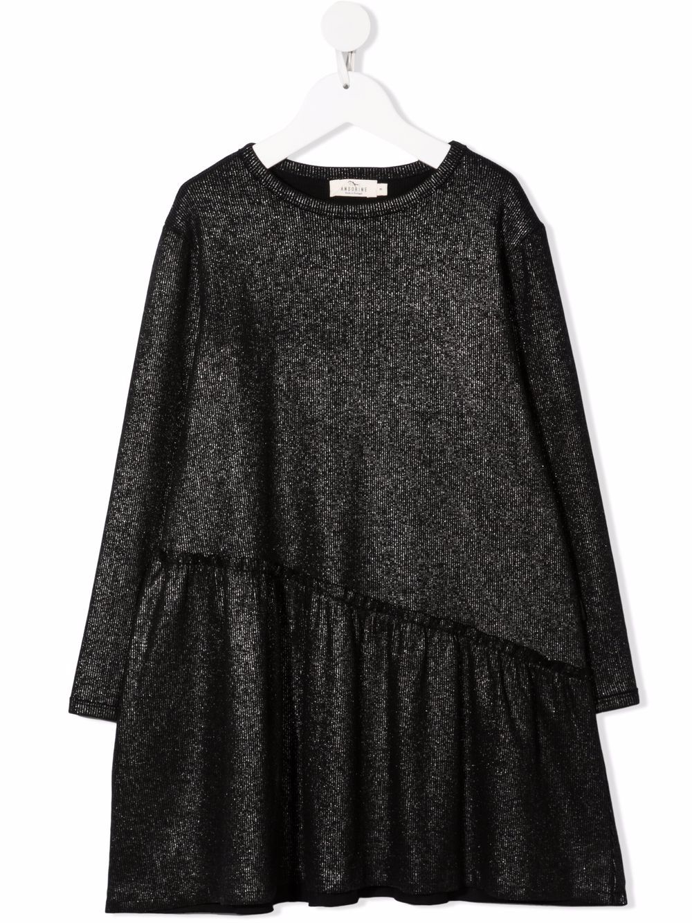 Metallic-effect ruffled dress - Silver