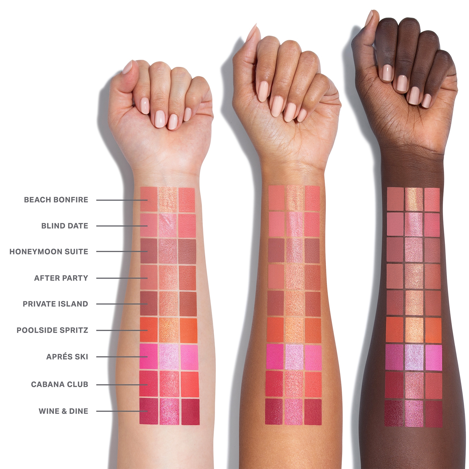 Morphe Cheek Thrills Multi-Finish Face Trio Various Shades - PRIVATE ISLAND