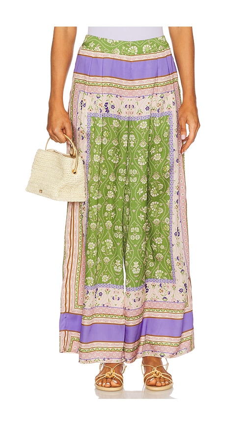 MISA Los Angeles HOSE SELENA in Green,Beige. Größe XS. Also in L, M
