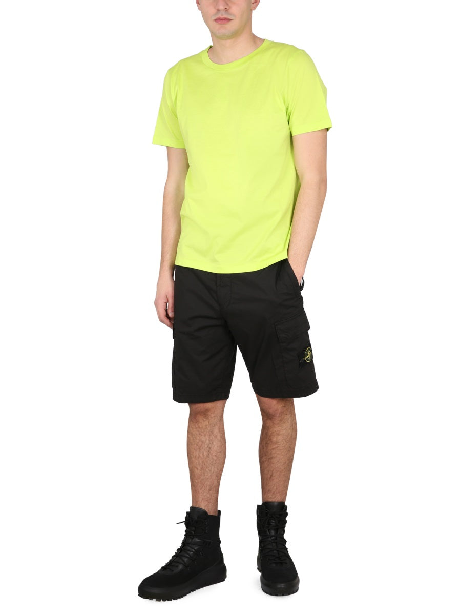 Stone Island Shadow Project Men's "shadow Project" Printed T-Shirt in Green | Size Large | 78192012AV2051