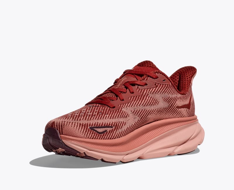 HOKA Women's Clifton 9 Shoes in Rust/Earthenware
