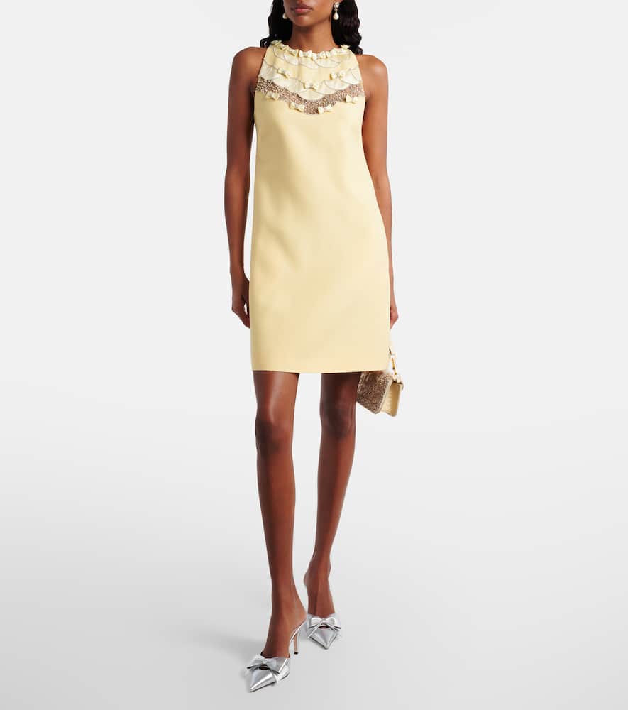 Crepe Couture embellished minidress