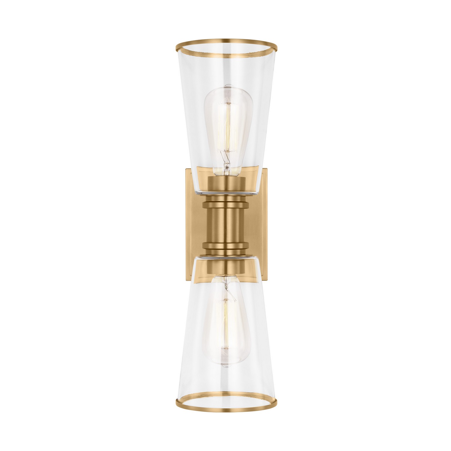 Alessa 2-Light Bathroom Vanity Light in Burnished Bra