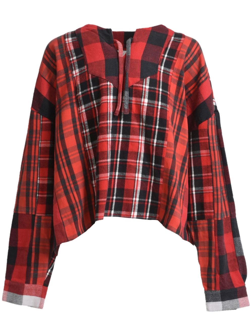 Panelled shirt - Red