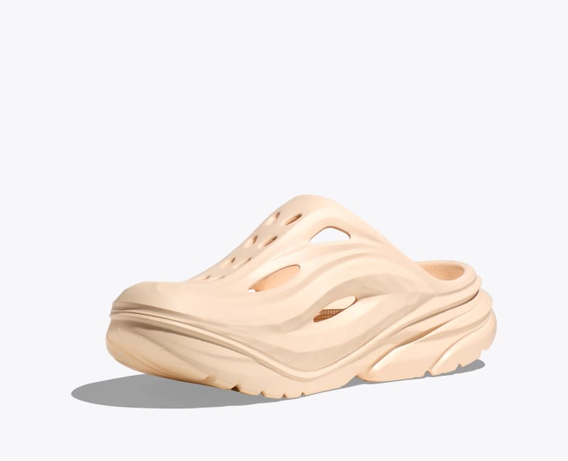 HOKA Ora Recovery Mule Shoes in Vanilla/Vanilla