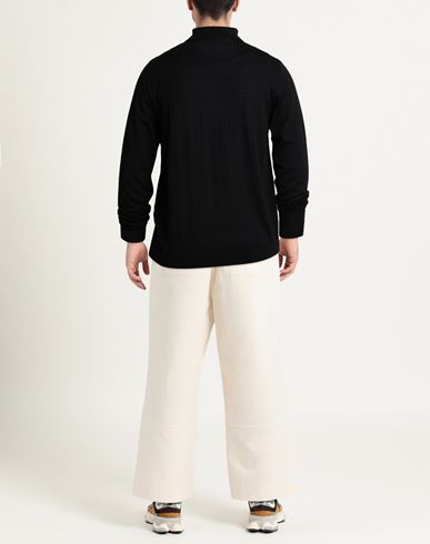 Man Sweater Black Size 40 Merino Wool, Silk