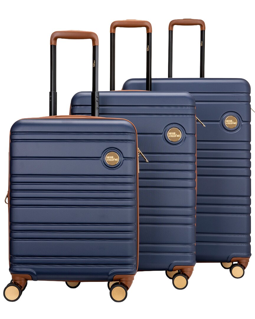 Brickell 3Pc Expandable Retro Spinner Luggage Set
