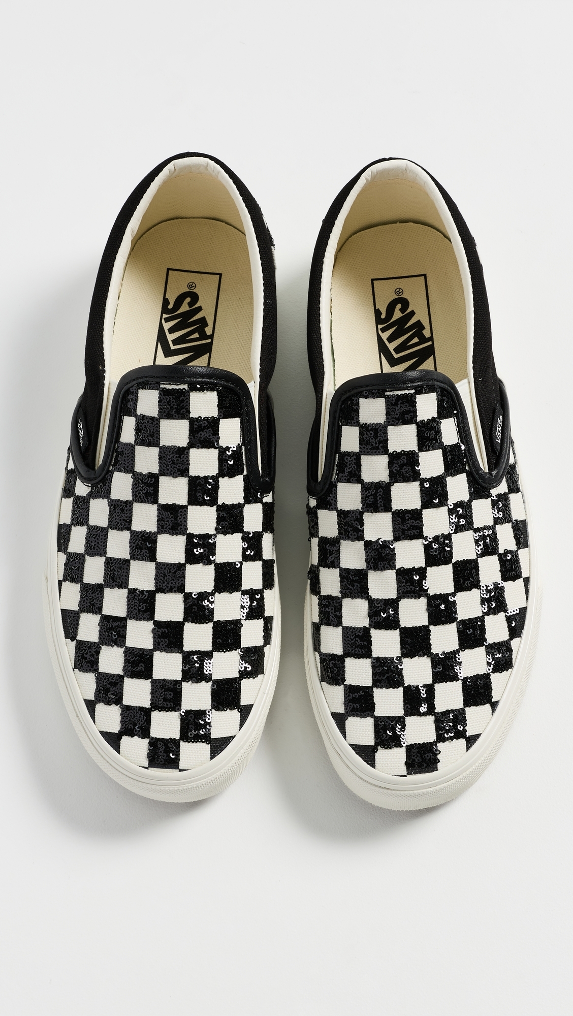 Classic Slip On Sneakers Beaded Checkerboard W