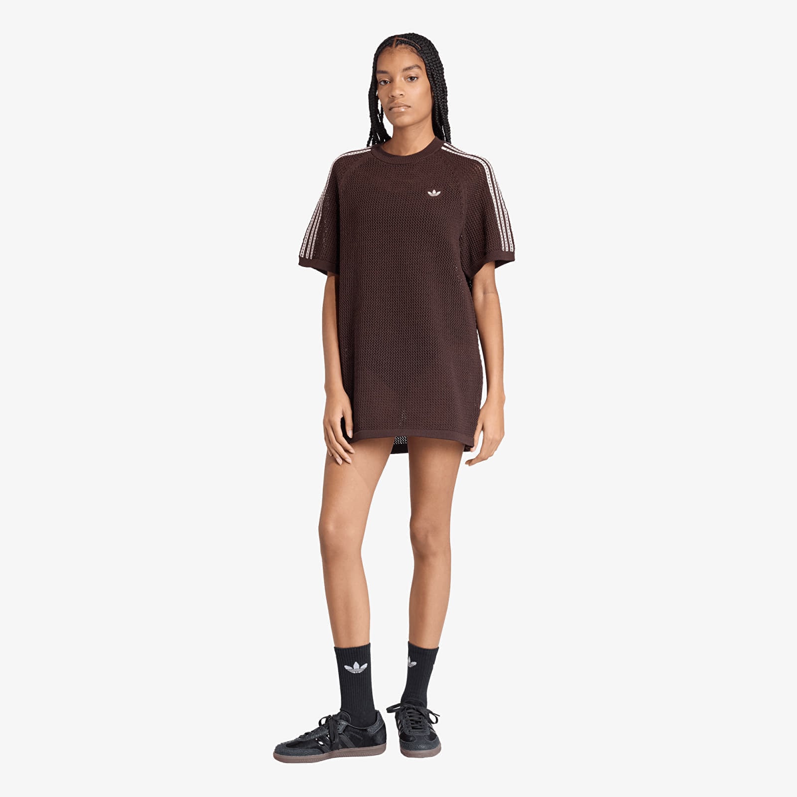 Adidas Knitted Crochet Dress Aurora Coffee
