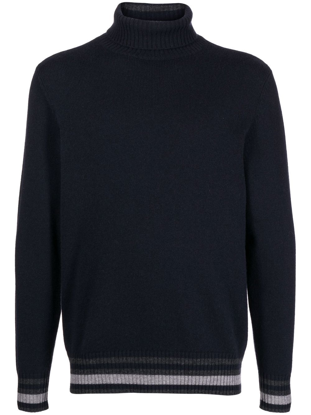 Roll-neck jumper - Blue