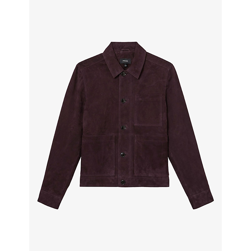 Mens Wilstead Patch-Pocket Suede Jacket