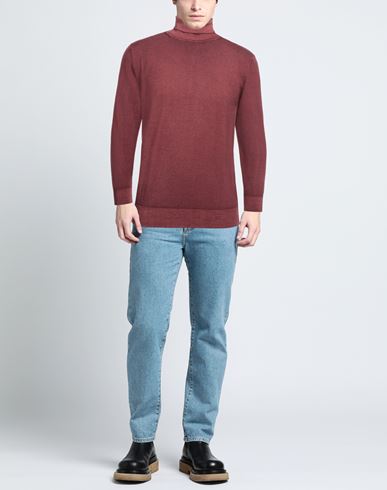 Man Turtleneck Brick Size XXL Virgin Wool