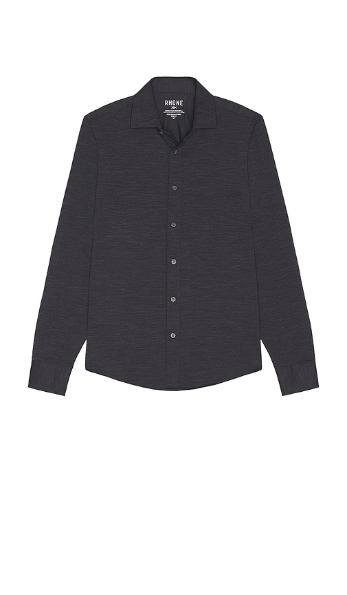 Rhone Semi Spread Collar Commuter Shirt in Iron Oxford.  XL/1X also in L
