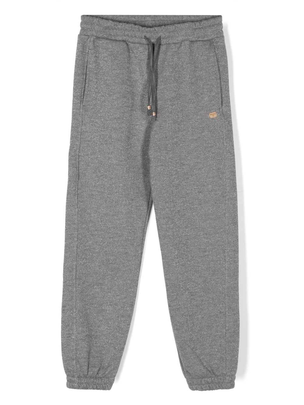 Lurex fleece track pants - Grey