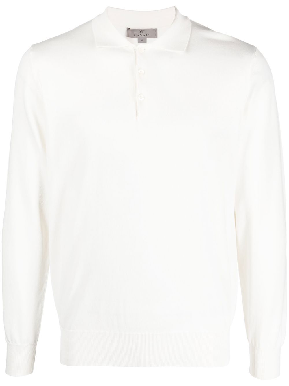Long-sleeve polo jumper - Blue