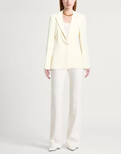 Woman Blazer Ivory Size 4 Polyester, Elastane