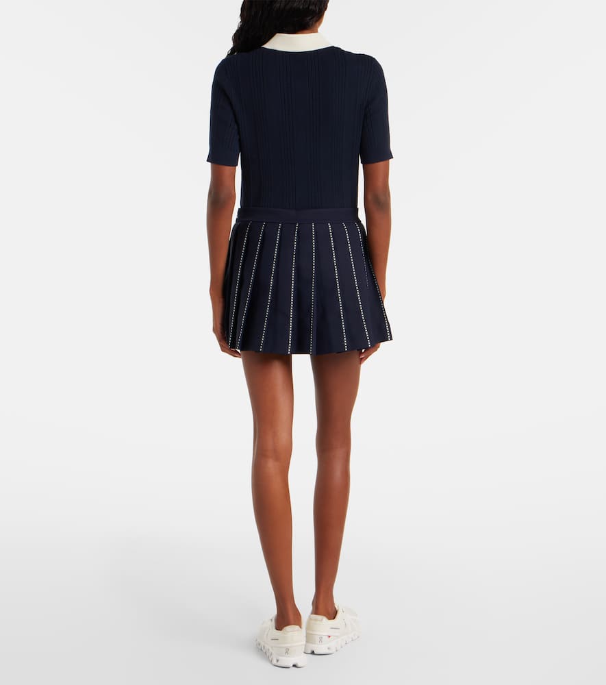 Embroidered pleated tennis skirt