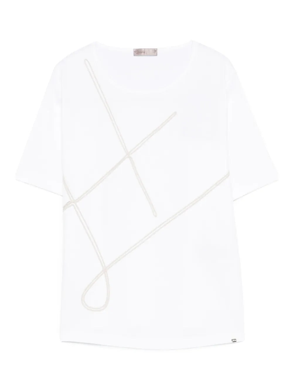 Crew-Neck Cotton T-Shirt — white