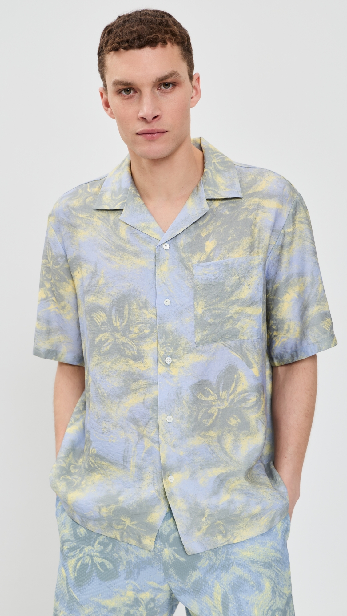 Resort Shirt Arctic Ice/Pastel Yellow