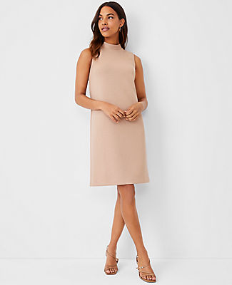 Ann Taylor The Mock Neck Shift Dress in Double Knit