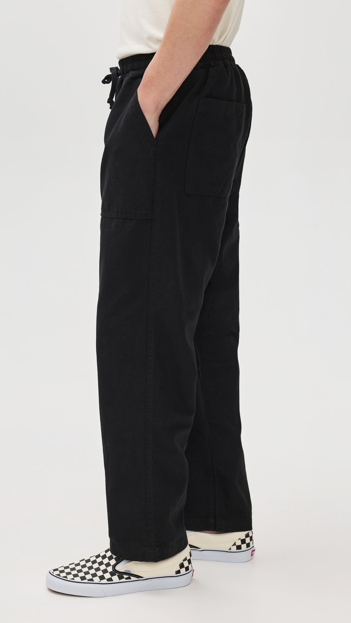 Classic Canvas Chef Pants Black