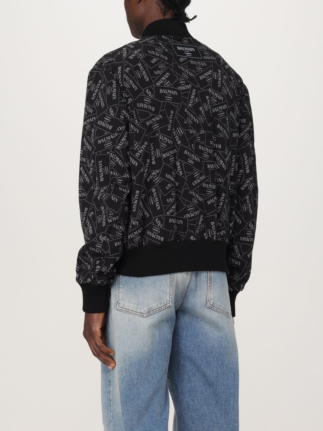 Printed bomber jacket - Black