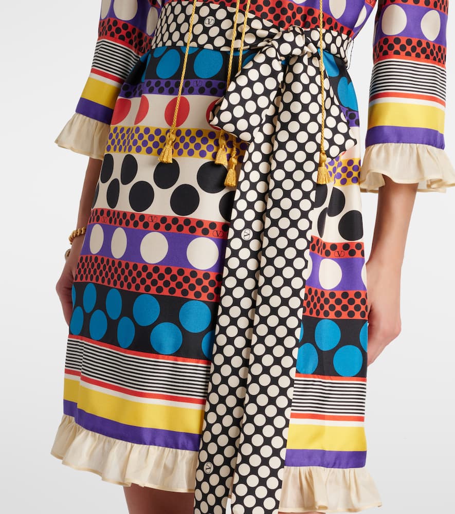 Escape polka-dot silk minidress