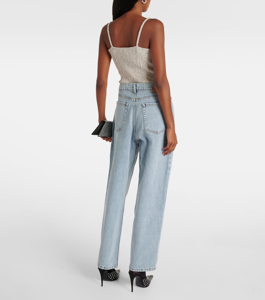 High-rise straight jeans
