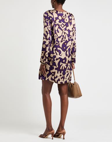 Woman Mini dress Dark purple Size 10 Viscose