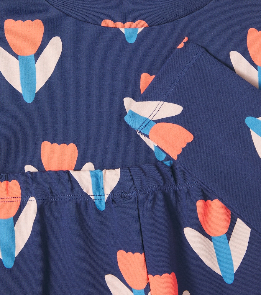 Tulip printed sweatshirt and pants
