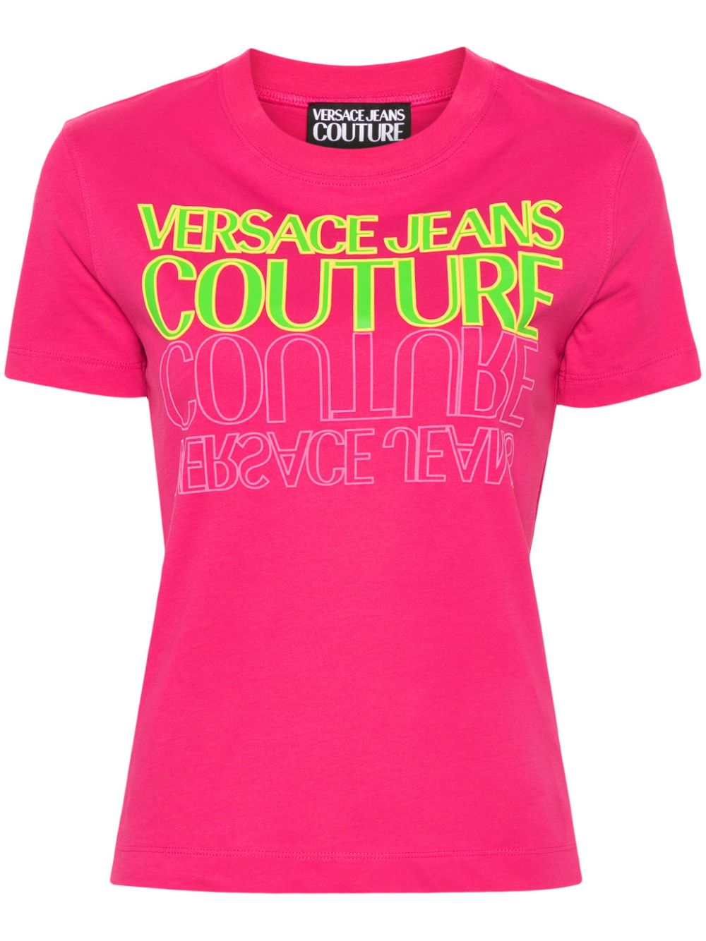 Logo-print cotton T-shirt - Pink