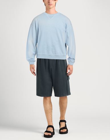 Man Sweatshirt Sky blue Size L Cotton