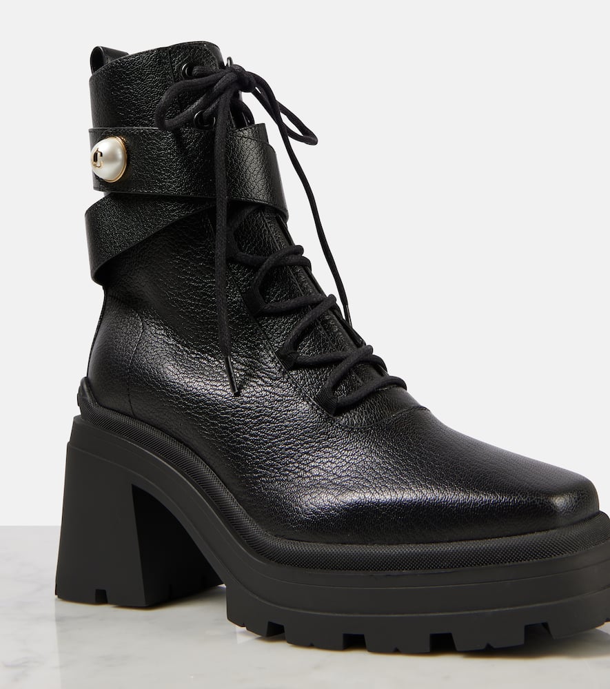 Jimmy Choo Noemi 80 leather combat boots