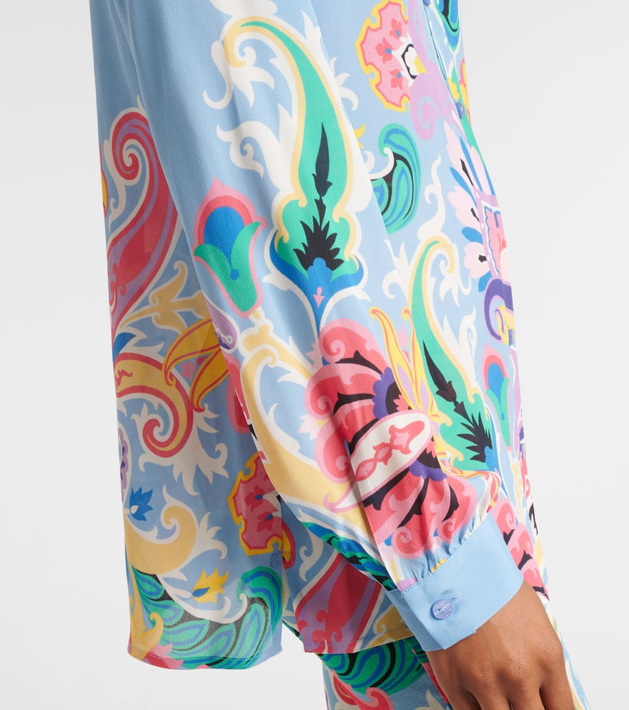 Etro Printed satin shirt