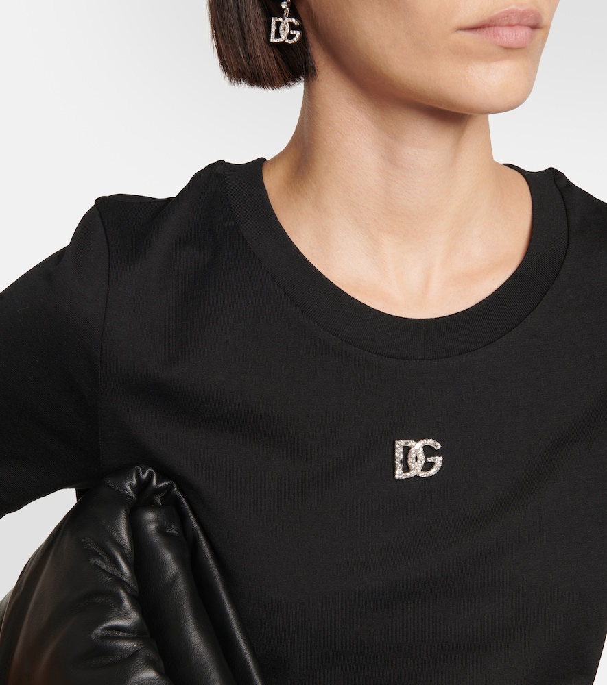 Embellished cotton jersey T-shirt