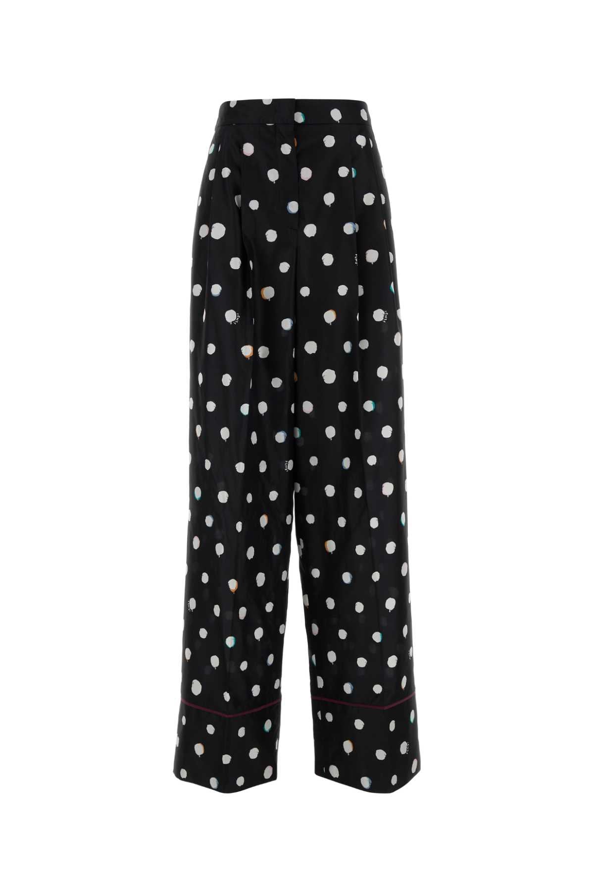 Falena Dots Trousers — Black