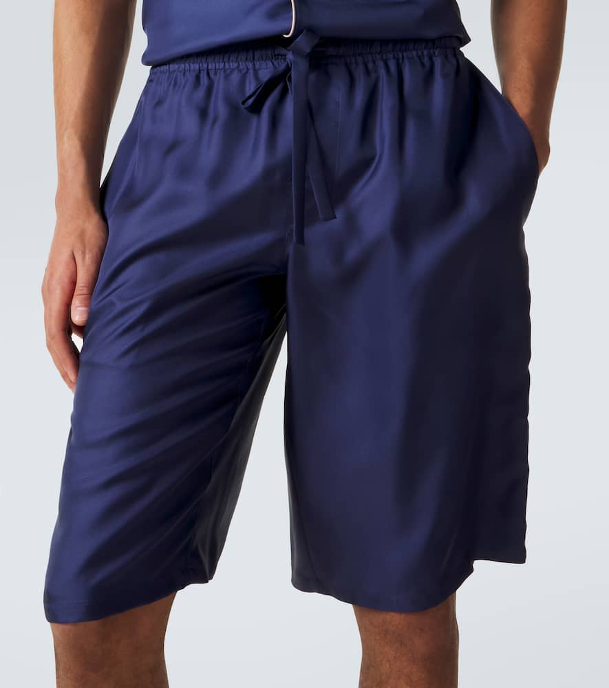 Silk satin bermuda shorts