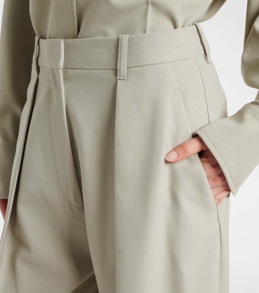 High-rise wide-leg pants