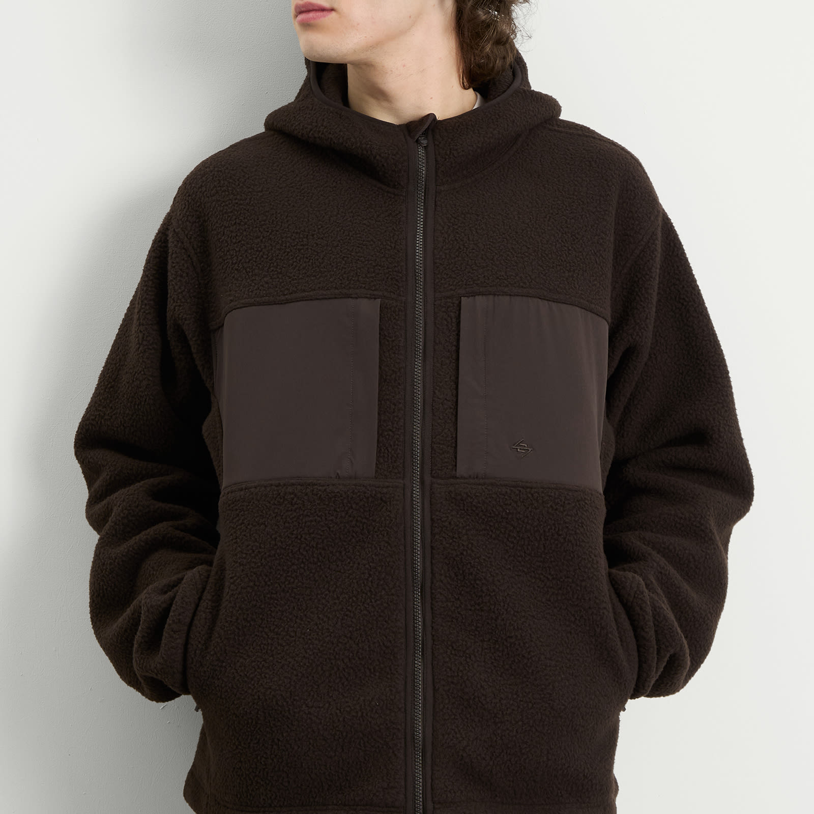 Men's 247 Borg Fleece Jacket Chocolate Torte