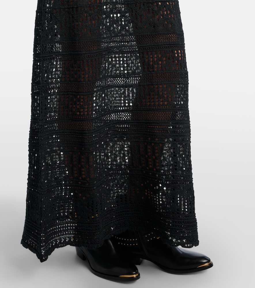 Dione open-knit maxi dress