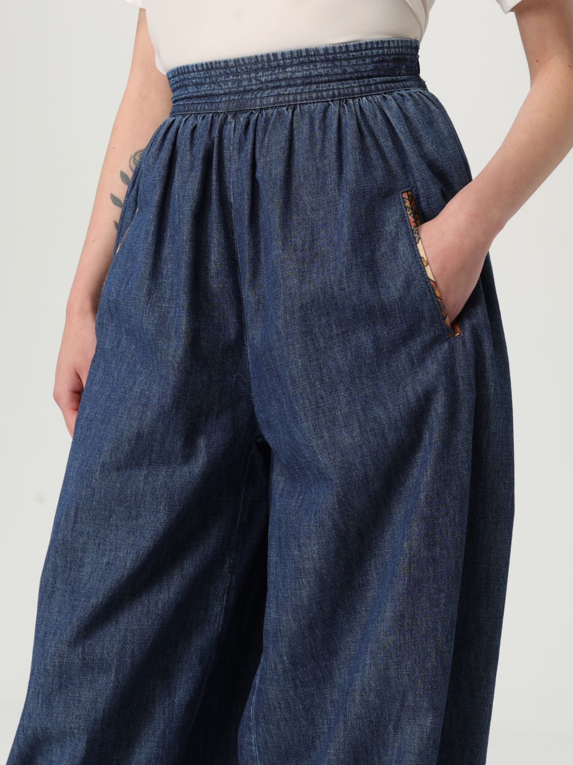 Pants VALENTINO Woman color Blue