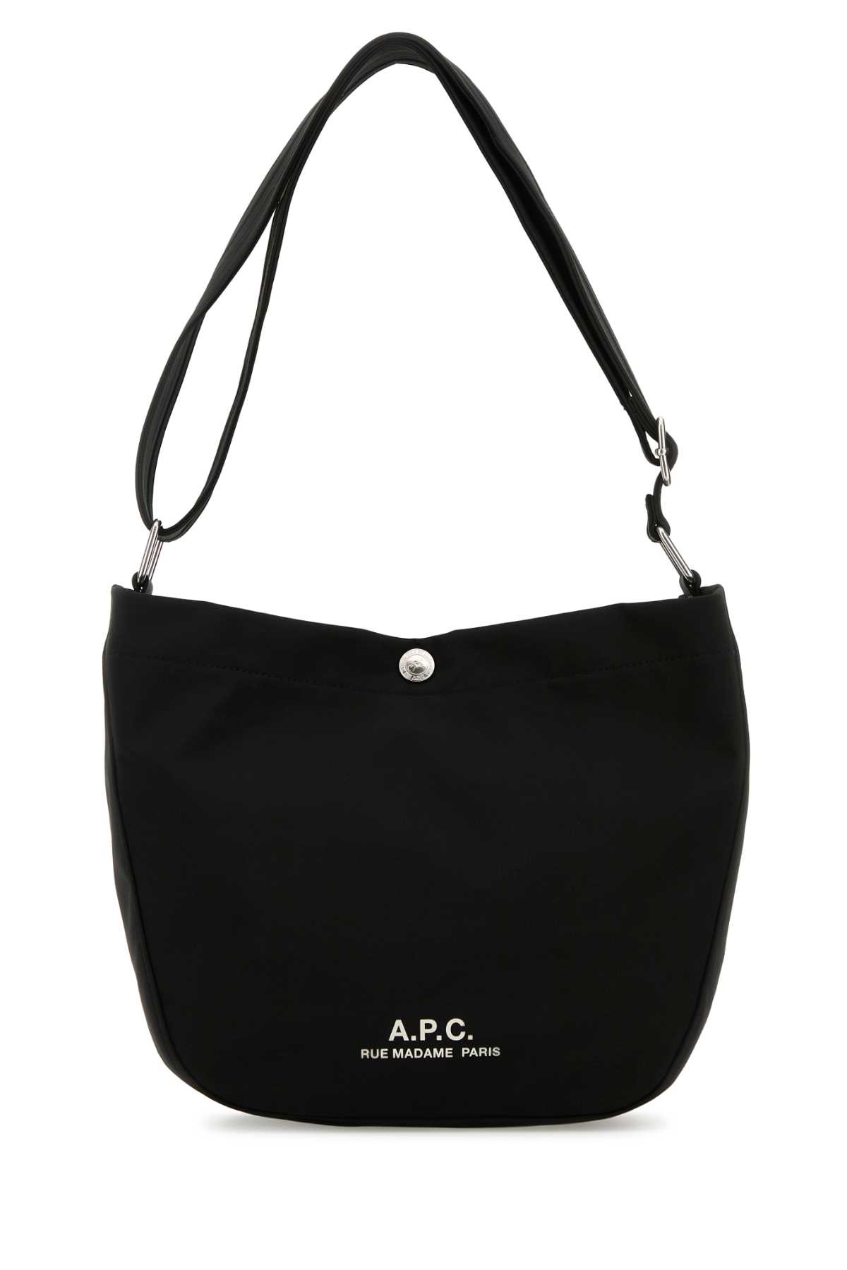 A. P.C. Black Fabric Small Besace Journal Crossbody Bag