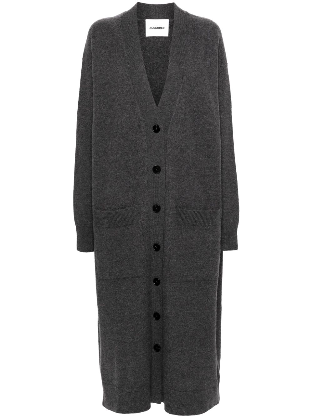 V-neck wool cardigan - Grey