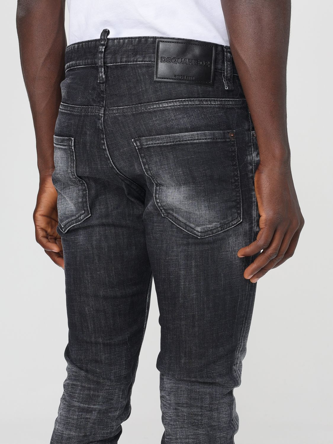 Logo-patch jeans - Black
