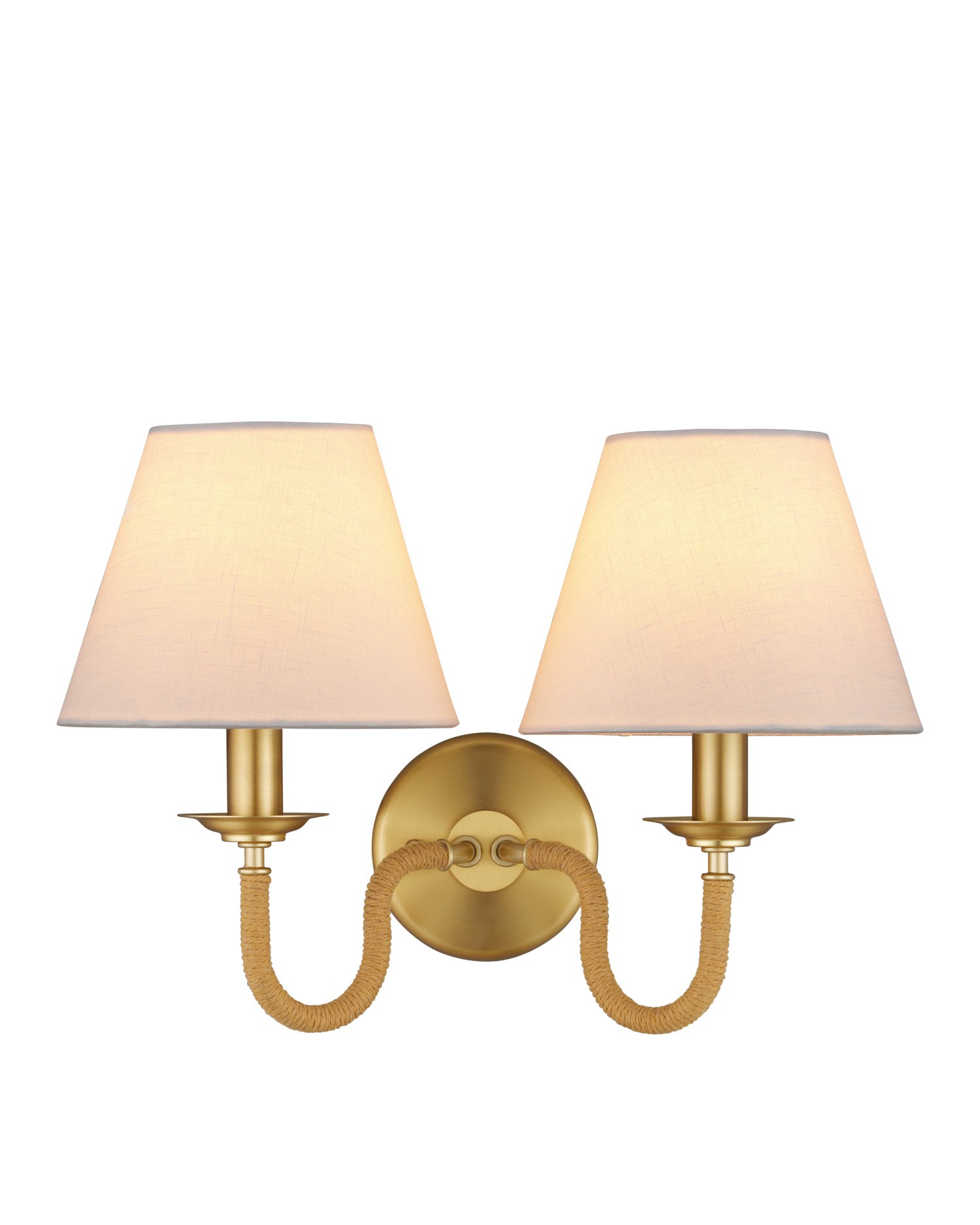 Natural Brushed Brass Wall Sconce from the Adala Brass Wall Sconce Collection