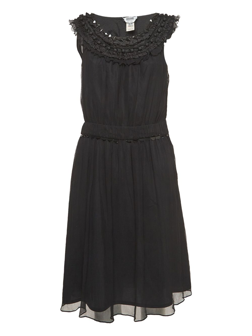 Ruffle-detail dress - Black